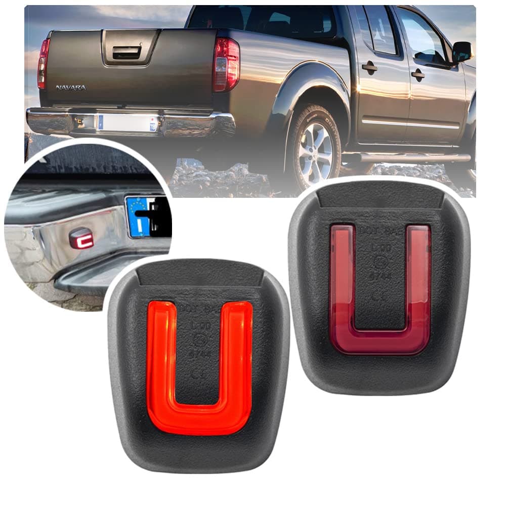NSLUMO 2Pc White Red OLED License Number Plate Light For N.issan Navara D40 Frontier Armada Titan Xterra Suzuki Equator