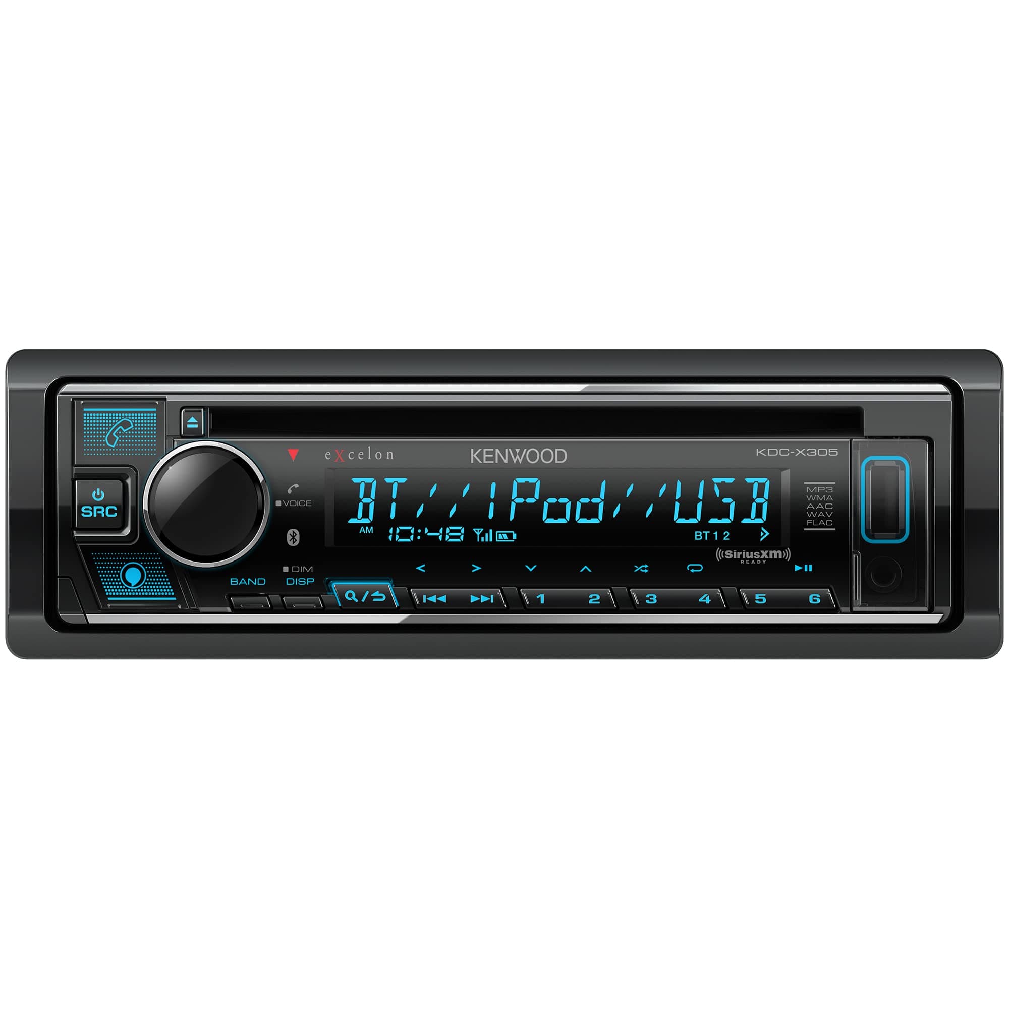 Kenwood KDC-X305 eXcelon CD Car Stereo Receiver w/Bluetooth Hands Free Calling, AM/FM Radio, USB, Amazon Alexa Built Ready, Variable Color Illumination