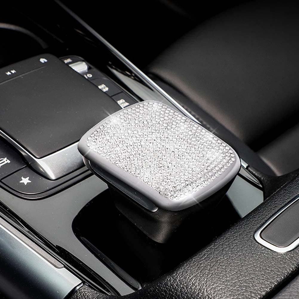 Pursuestar Bling Bling Crystal Central Control Gear Shift Knob Mouse Cover Car Interior Accessories Trim Sticker Decals for Mercedes Benz B GLA GLB Class 2020 2021 2022(not for A CLA)