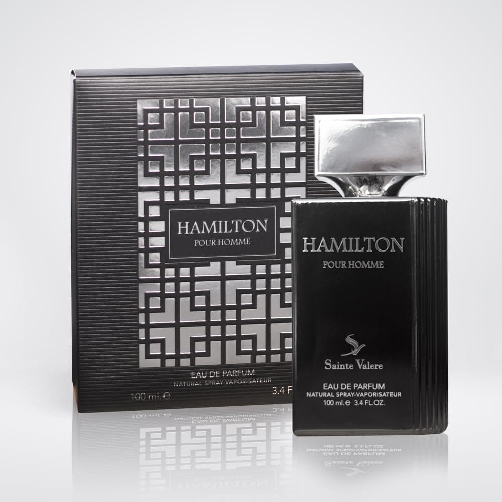 Almas Perfumes ††† Upscale Perfume & Oud co. SAINTE VALERE Eau De Parfum HAMILTON هاميلتون - Sweet Smelling Spray - 100ML 3.4FL OZ of Long-Lasting Aroma - Luxurious Scent of Arabia for Men