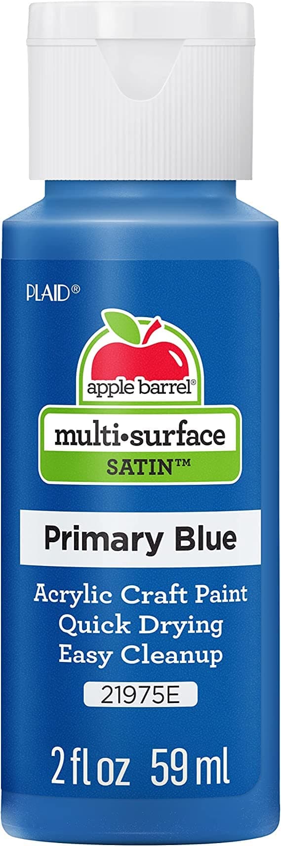 Apple Barrel 21975E Multi Surface Acrylic Paint, 2 oz, Primary Blue
