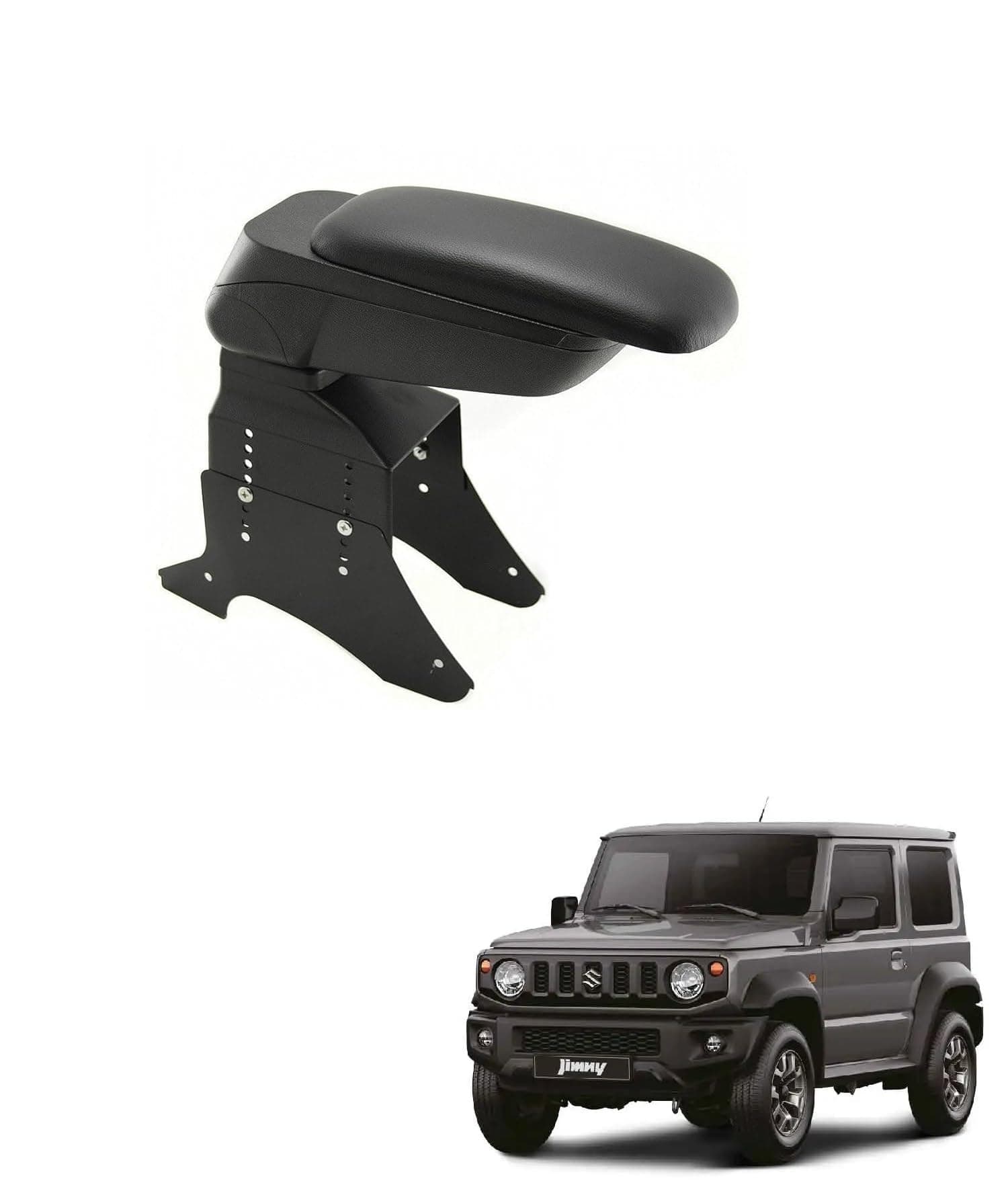 Kozdiko Car Centre Console Hand Armrest Black Compatible with Maruti Suzuki Jimny