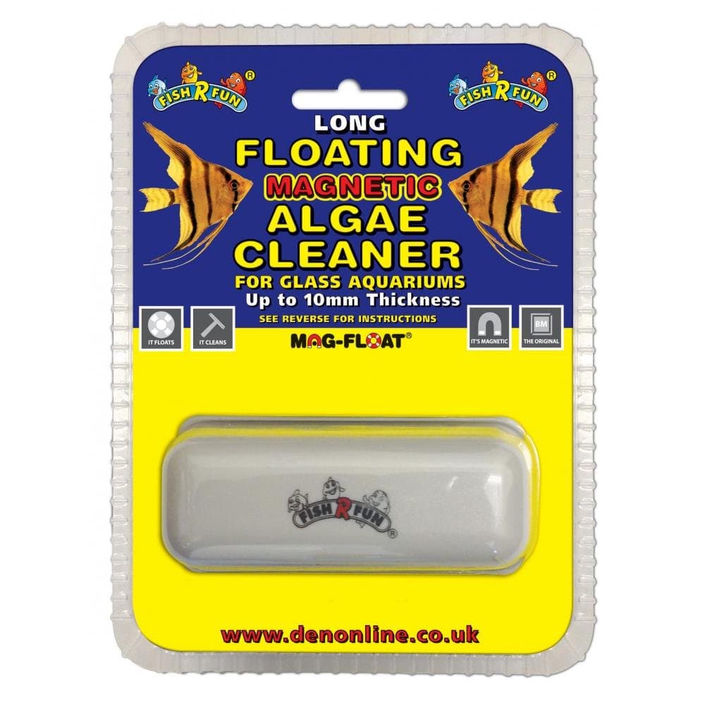 Fish R Fun Mag-Float Floating Magnetic Algae Cleaner for Glass Aquarium Long