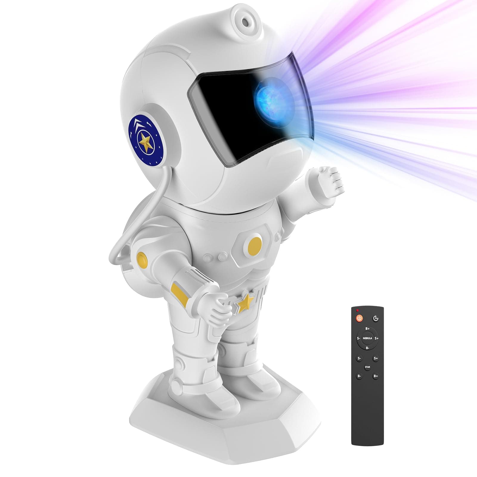 Star Projector Night Light - Astronaut Galaxy Projector with Nebula Projection - LED Christmas Lights and Decor - Mood Lighting with Timer and Remote Control - Ideal Holiday Gifts for Kids and Adults [Energy Class E]