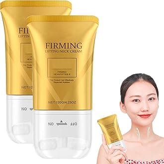 Upgraded Cocobeauty Neck Lift Cream New 2025 Formula Cocobeauty Firming Neck Cream Massage with V-Roller, Tightening & Lifting Cream for Sagging Neck, Double Chin & Crepey Skin (2 Pcs)
