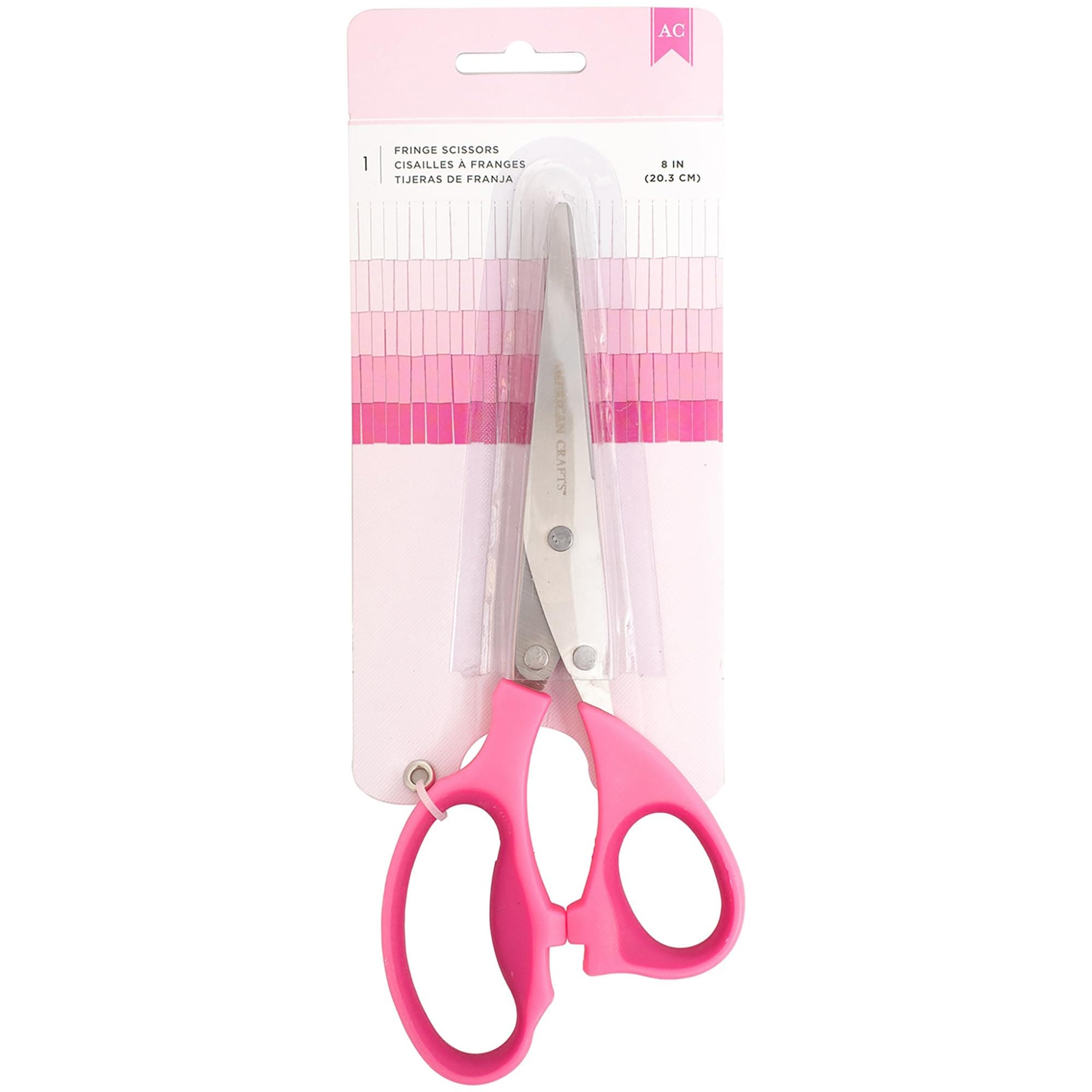 Scissors 8 inch Pink Fringe