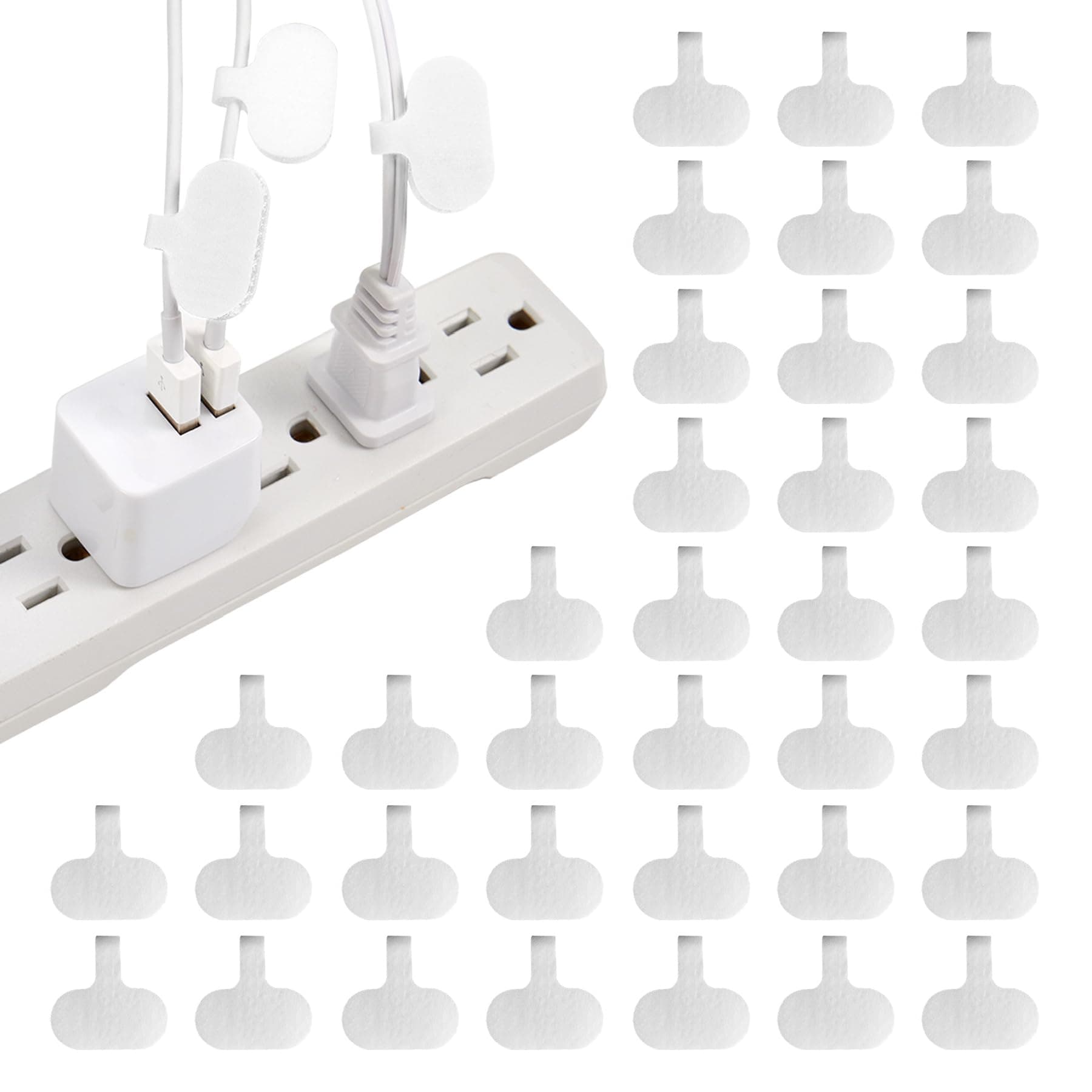 Cable Labels by Wrap-It Storage, Regular, White (36 Pack) - Write On Cord Labels, Wire Labels, Cable Tags and Wire Tags for Cable Management and Electronics, Computers. Great Stocking Stuffer
