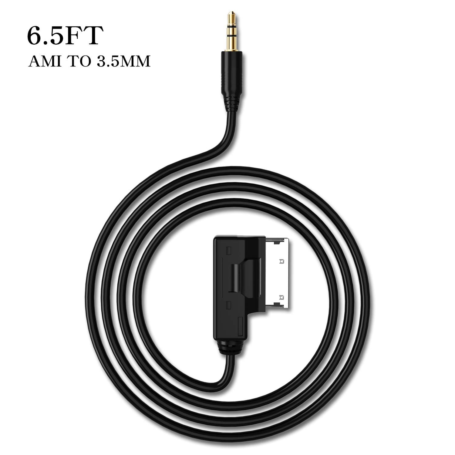 AMI MMI AUX Cable for Au di, Music Interface AMI to 3.5mm Jack Adapter Cable 6ft for Au di A3/A4/A5/A6/A8/Q5/Q7/R8/TT/VW & Jetta Passat Cc Tiguan Touareg EOS Golf Mk 6 to Smartphone/MP3 Player