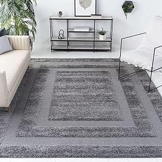 Modern Soft Shaggy Rugs Fluffy Home Decorative Carpet for Living Room 2-inch Thick Carpet (Grey,6X9 FEET)