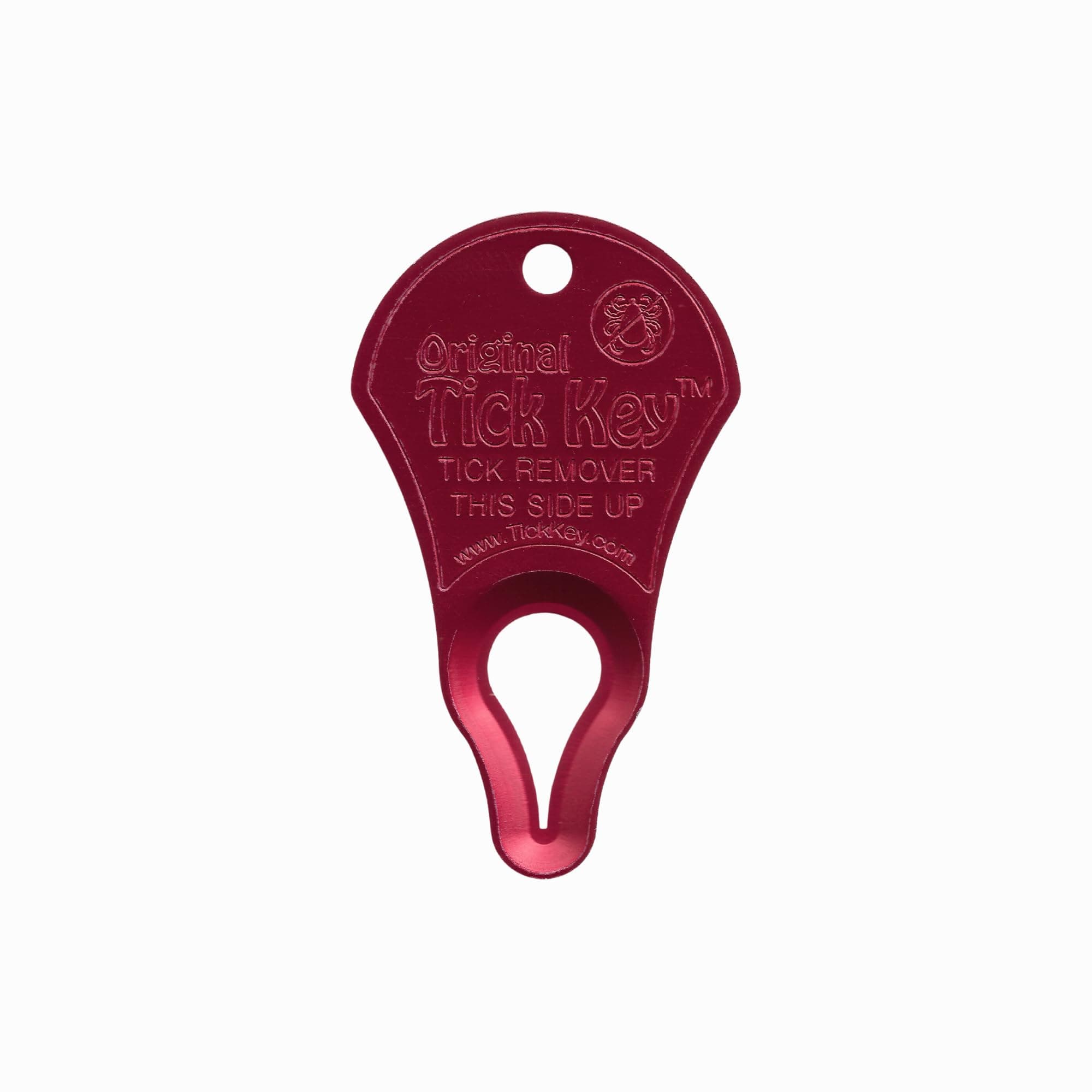 The Original Tick Key - Tick Detaching Device - Portable, Safe and Highly Effective Tick Detaching Tool (Red)