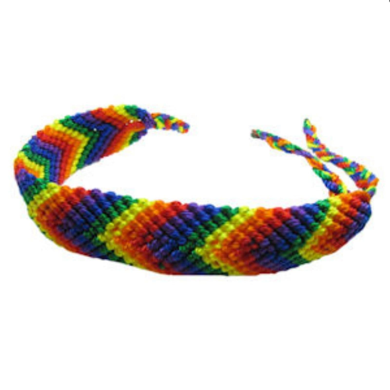 Gay Rainbow Sisters Bracelet Macrame Victory
