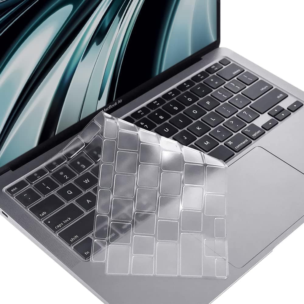 Oaky Keyboard Protector Compatible with MacBook Air M1 13 inch 2020 Release Model A2179, A2337 Ultra Thin Keyboard Cover Waterproof Dust-Proof Keyboard Skin- TPU Clear