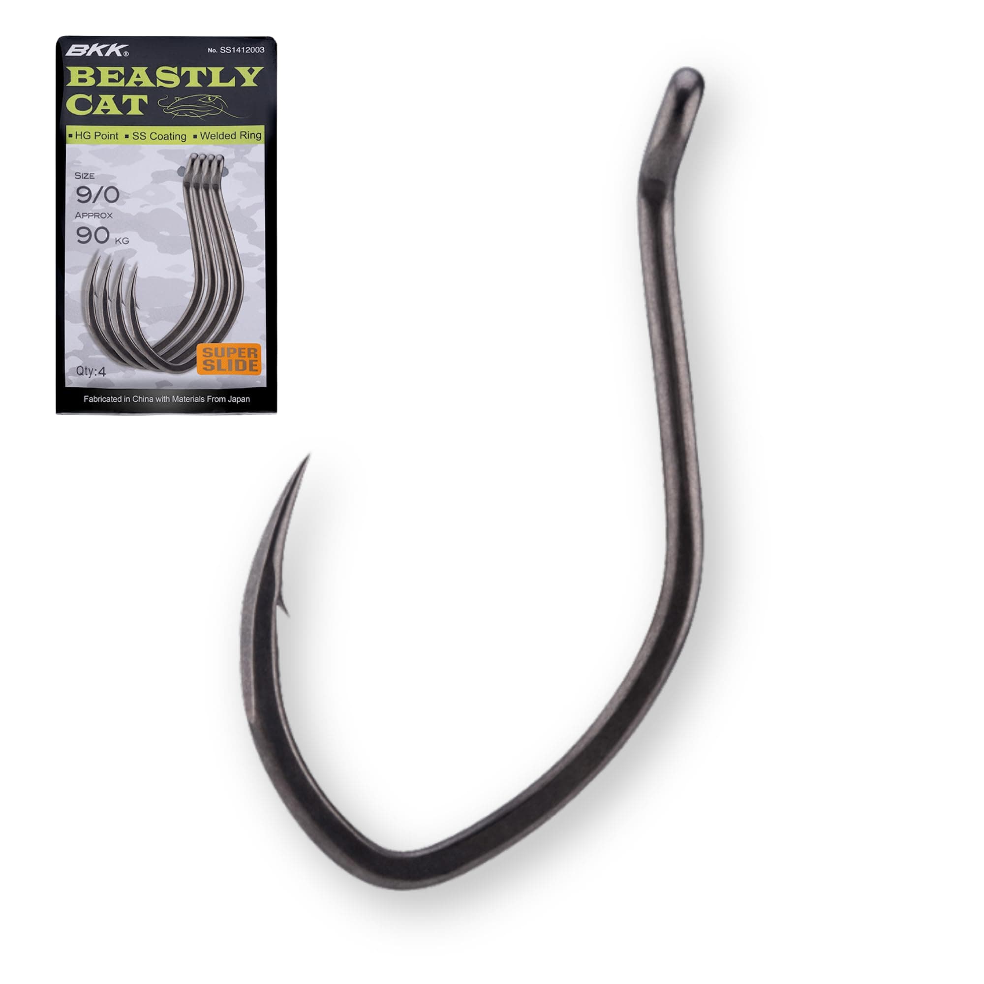 BKKBEASTLY CAT Hook | 4X | Super Slide Coating | Hand Ground Point