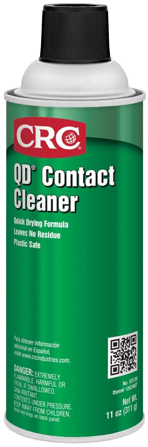 CRC QD Contact Cleaner 03130 – 11 WT OZ, Plastic Safe Electronics Aerosol Cleaner, Suitable for Sensitive Electronic Equipment