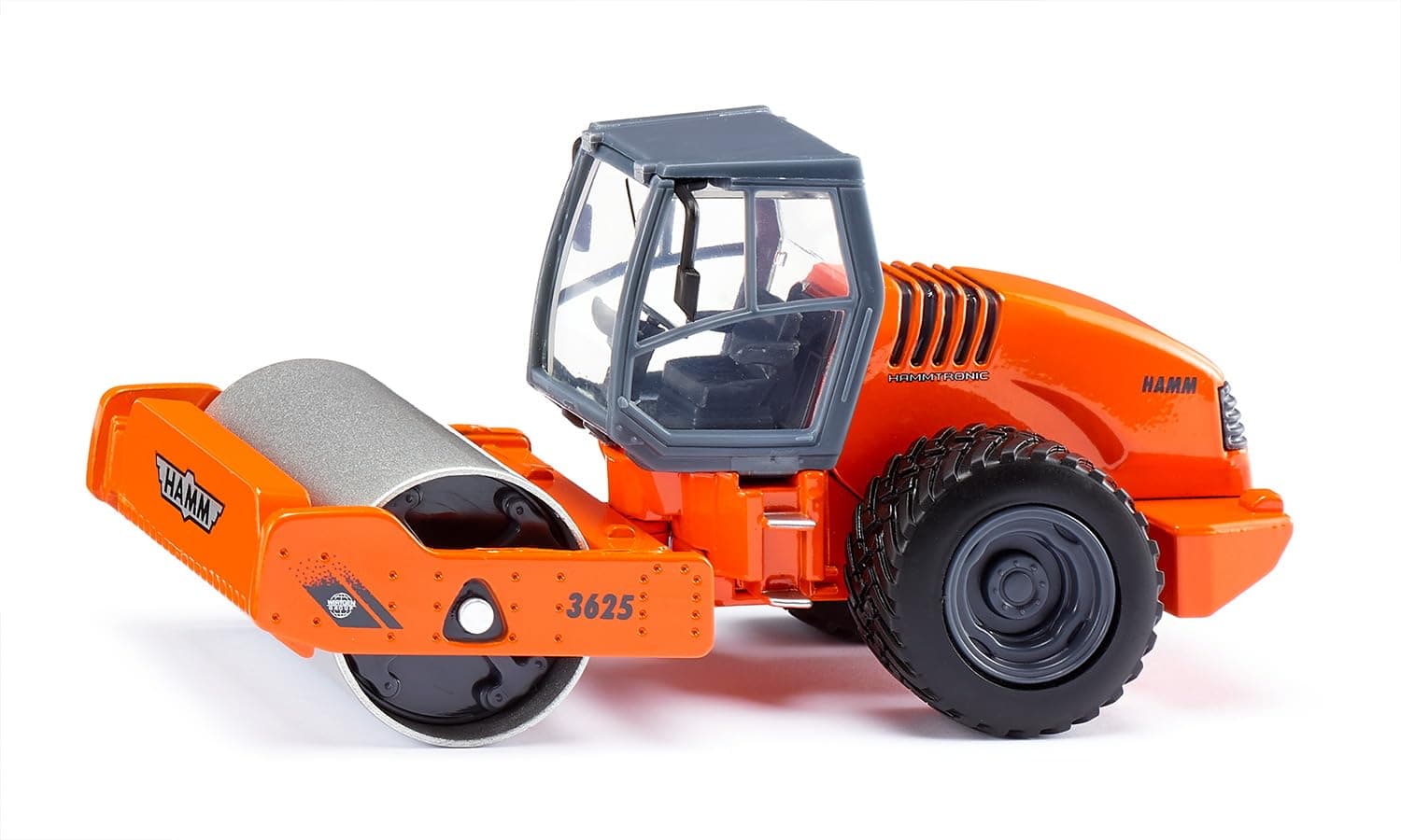 Siku 3530, Single-Drum Compactor, 1:50 Scale, Metal/Plastic, Orange, Rotating Roller