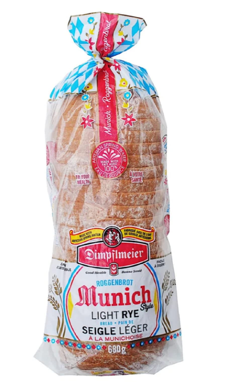 Dimpflmeier Munich Style Rye Bread - Light and Versatile Bread for Healthy Living | 100% Artesian Spring Water