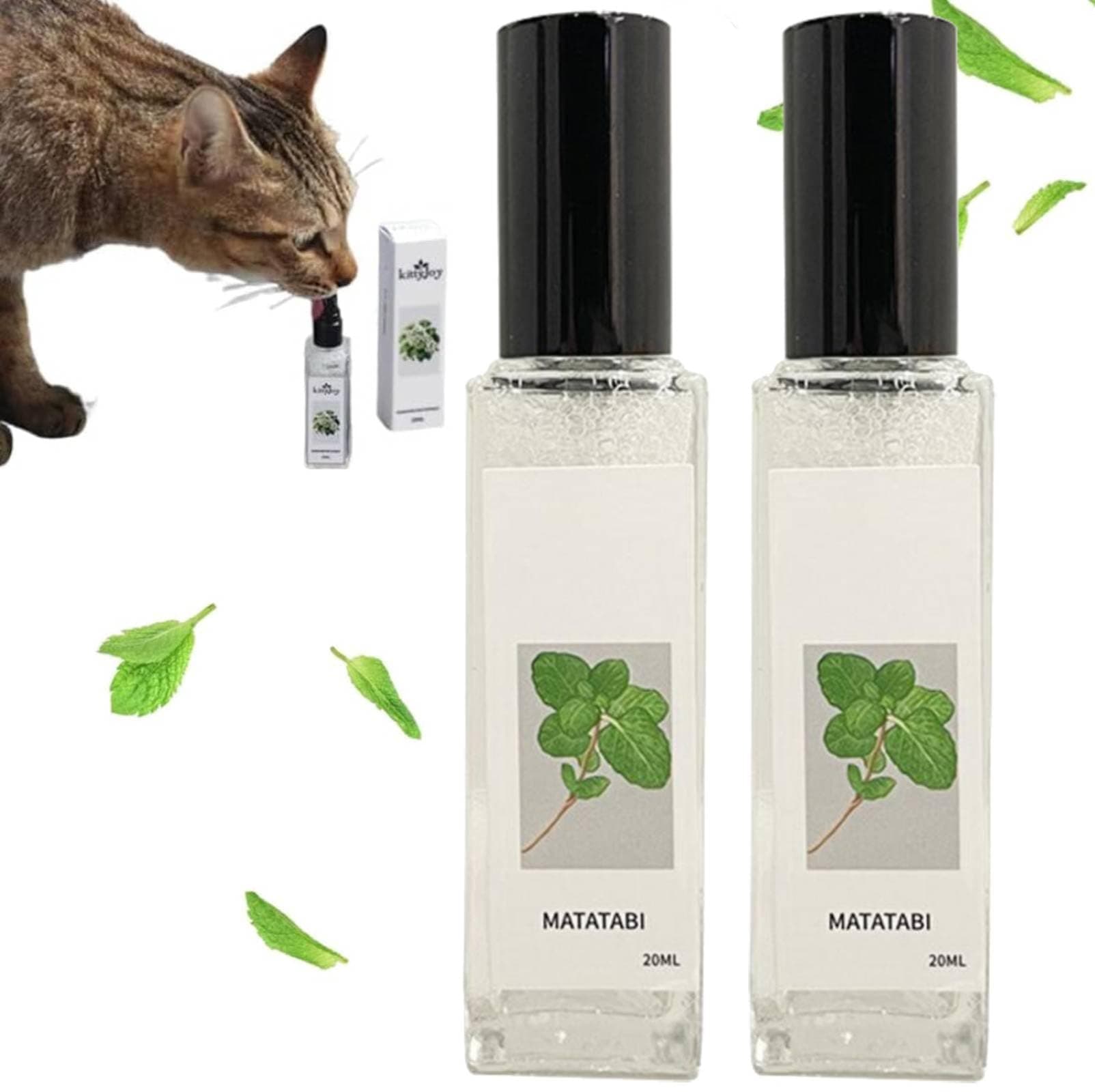 Herbal Cat Joy Silvervine Spray, 2Pcs Kitty Joy Herbal Cat Joy Spray Matatabi, Pets Catnip Spray for Indoor Cats Stress and Anxiety Relief Spray, Cat Calming Training Spray