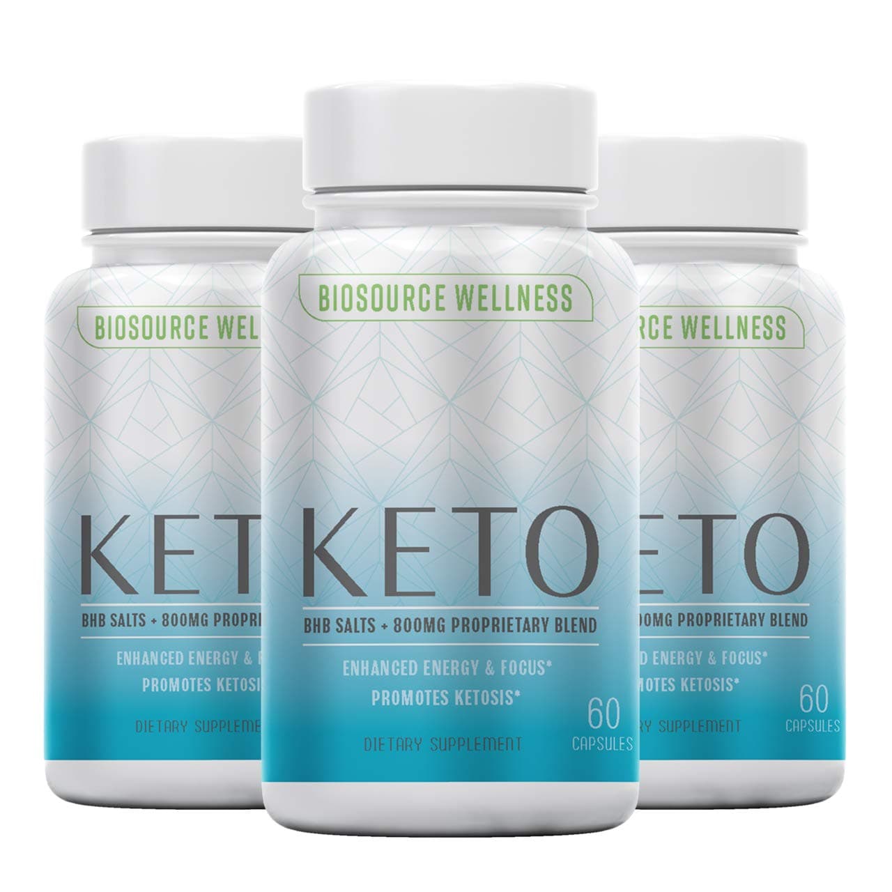 (3-Packs) Biosource Wellness Keto, Bio Source Wellness Dietary Supplement, BHB Salts + 800 MG Proprietary Blend, Enhanced Enhanced Energy and Focus, The Official Brand Dietary Supplement