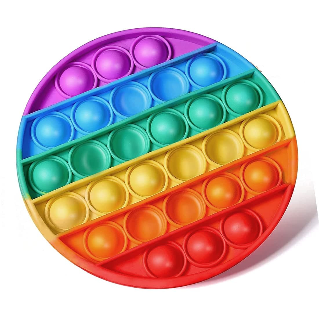 TAG3 ® Pop It Push Pop Bubble Fidget Silicone Stress Relief Toy - Round (12x12 cms)