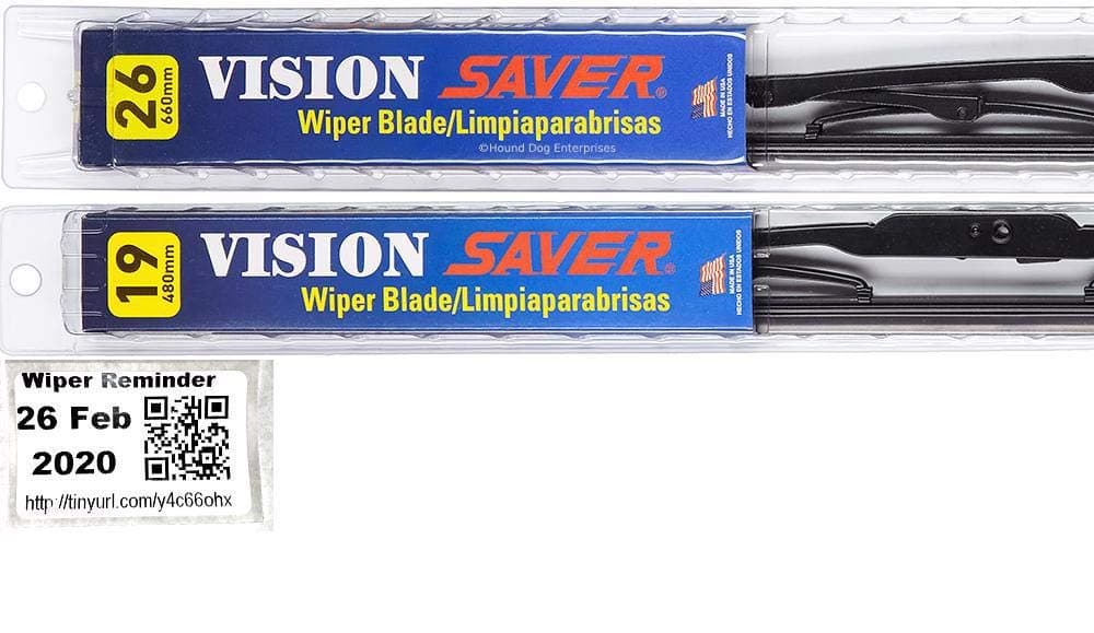 Vision Saver - Windshield Wiper Blade Set/Kit/Bundle for 2010-2015 Toyota Prius - Driver & Passenger Blades & Reminder Sticker