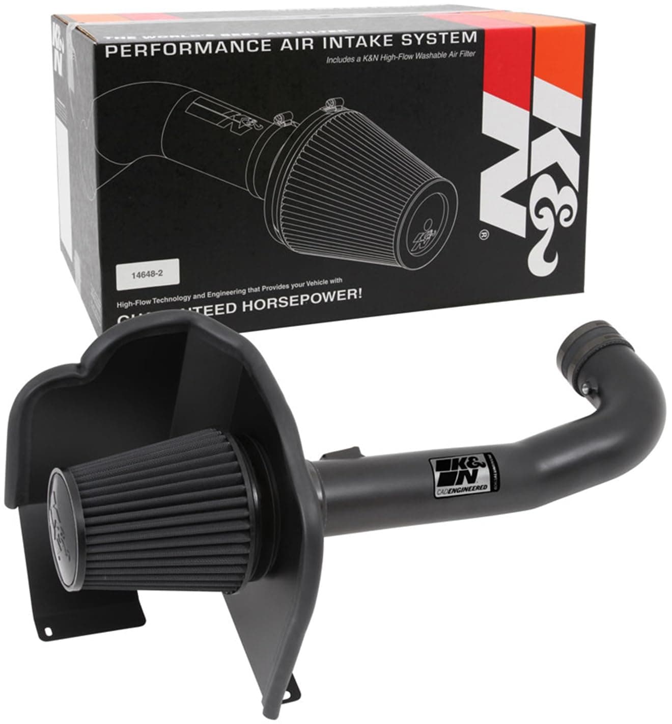 K&N Cold Air Intake Kit: Increase Acceleration & Towing Power,Guaranteed to Increase Horsepower up to 8HP: Compatible 6.2L, V8, 2014-2020 Chevy/GMC/Cadillac (Silverado, Suburban, Tahoe, Sierra)71-3082