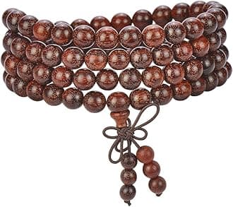 Mala Beads Bracelet 108 8mm Prayer Meditation Sandalwood Elastic…