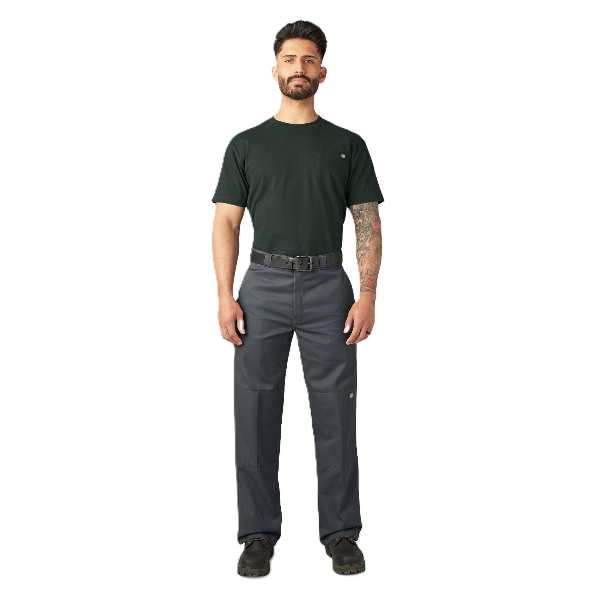 Mens Loose Fit Double Knee Work Pants