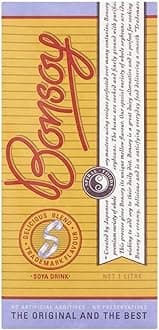 Bonsoy Soya Milk 1L (6 Pack) | Premium Dairy-Free & Lactose-Free Milk Alternative| No Added Cane Sugar, Low Fat & Low Cholesterol | Barista-Quality Soy Drink for Coffee, Cereal & Healthy Living