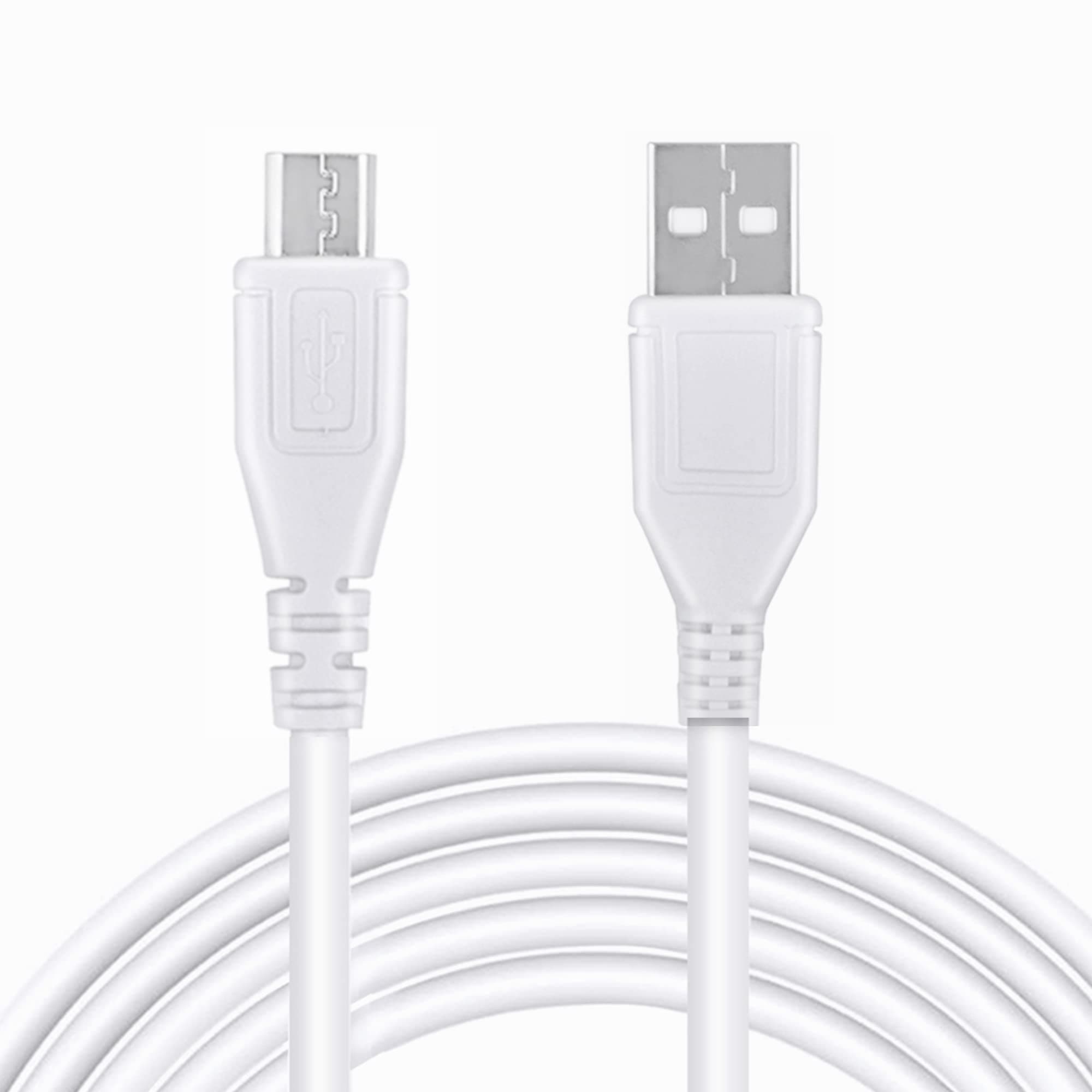 CJP-Geek5ft White Micro USB PC Power Charger Cable/Cord/Lead Replacement for Plantronics Bluetooth M20 M25 M50 M55