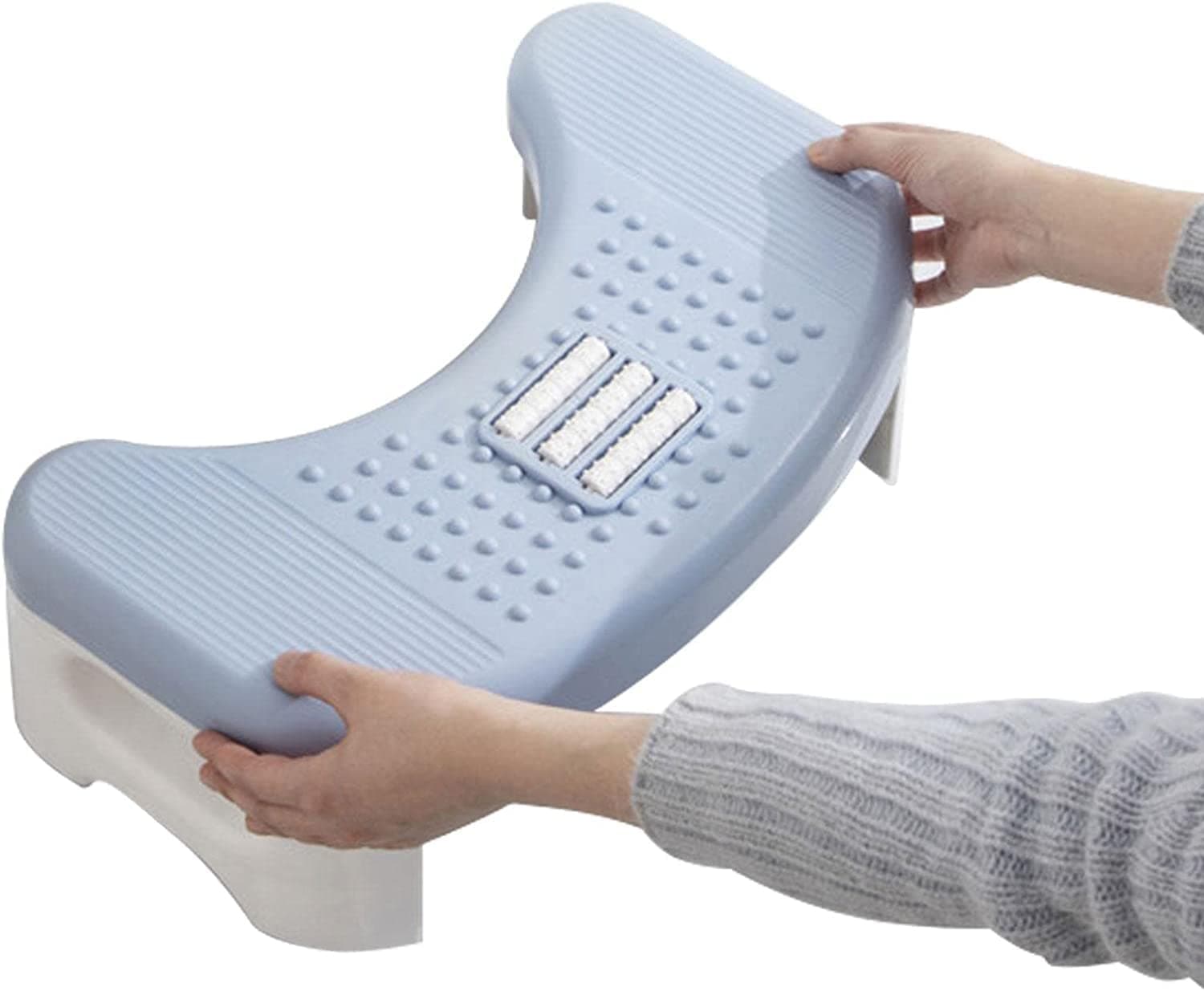 NYTRYD Massage Roller Foldable Toilet Stool Squat Potty Bathroom Stool Pregnant Women Toilets Footstools Portable Handle Anti-Slip Mat for Home Guard