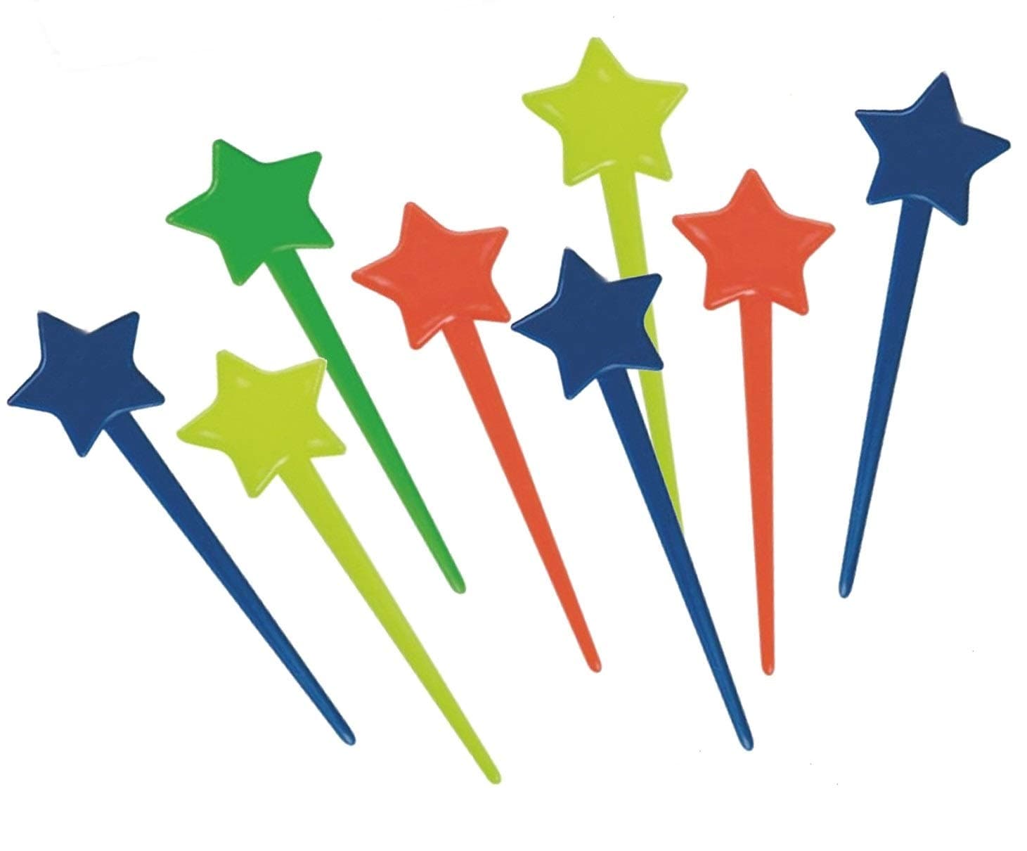 250 Counts 3.5Inch Plastic Star Cocktail Picks