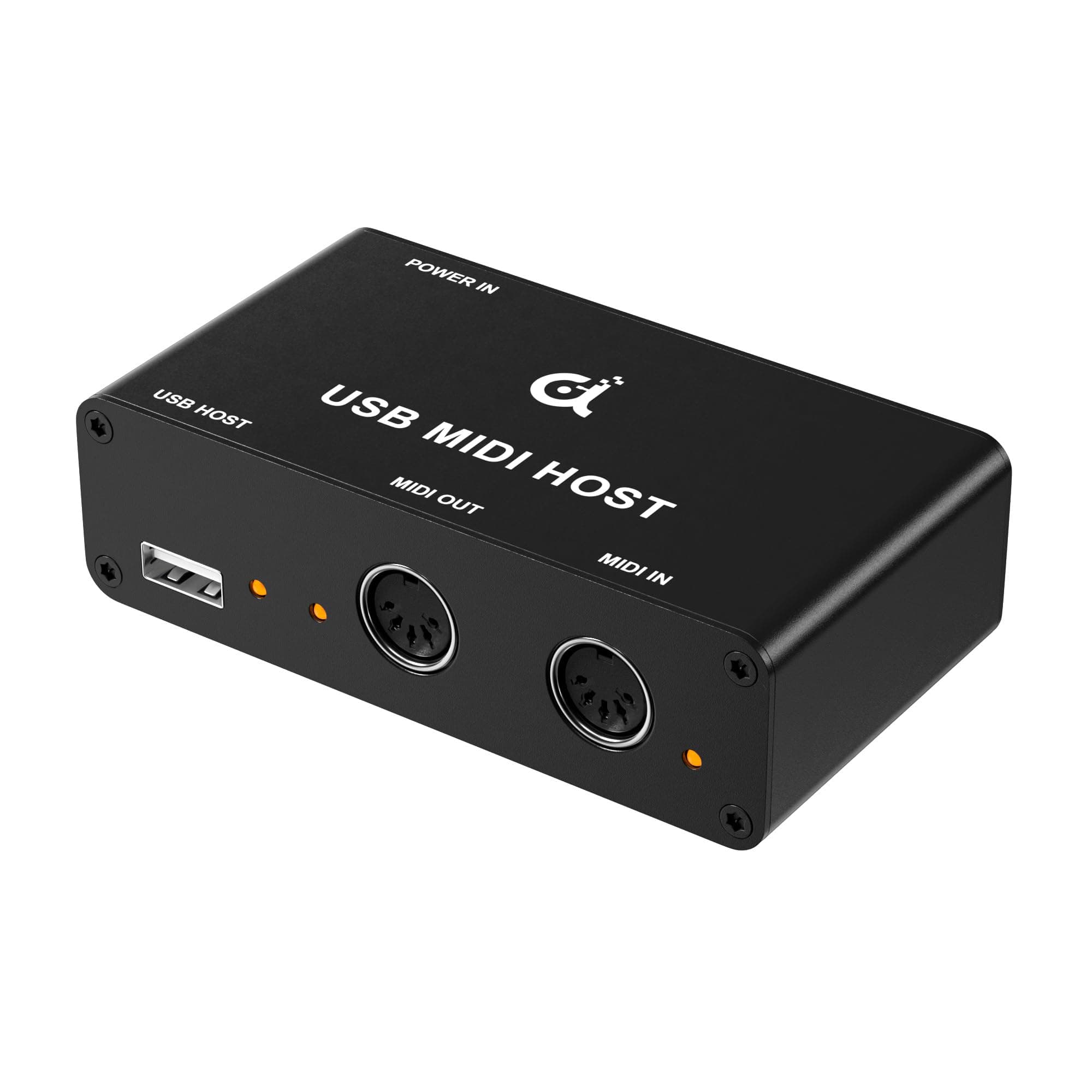 DigitalLife BridgeCore Series | Standalone USB MIDI Host Box 1-In/1-Out, 5-Pin DIN, LED Indicator, Metal Housing – USB to MIDI Converter, Works Without a Computer (Black, 1 Pack)