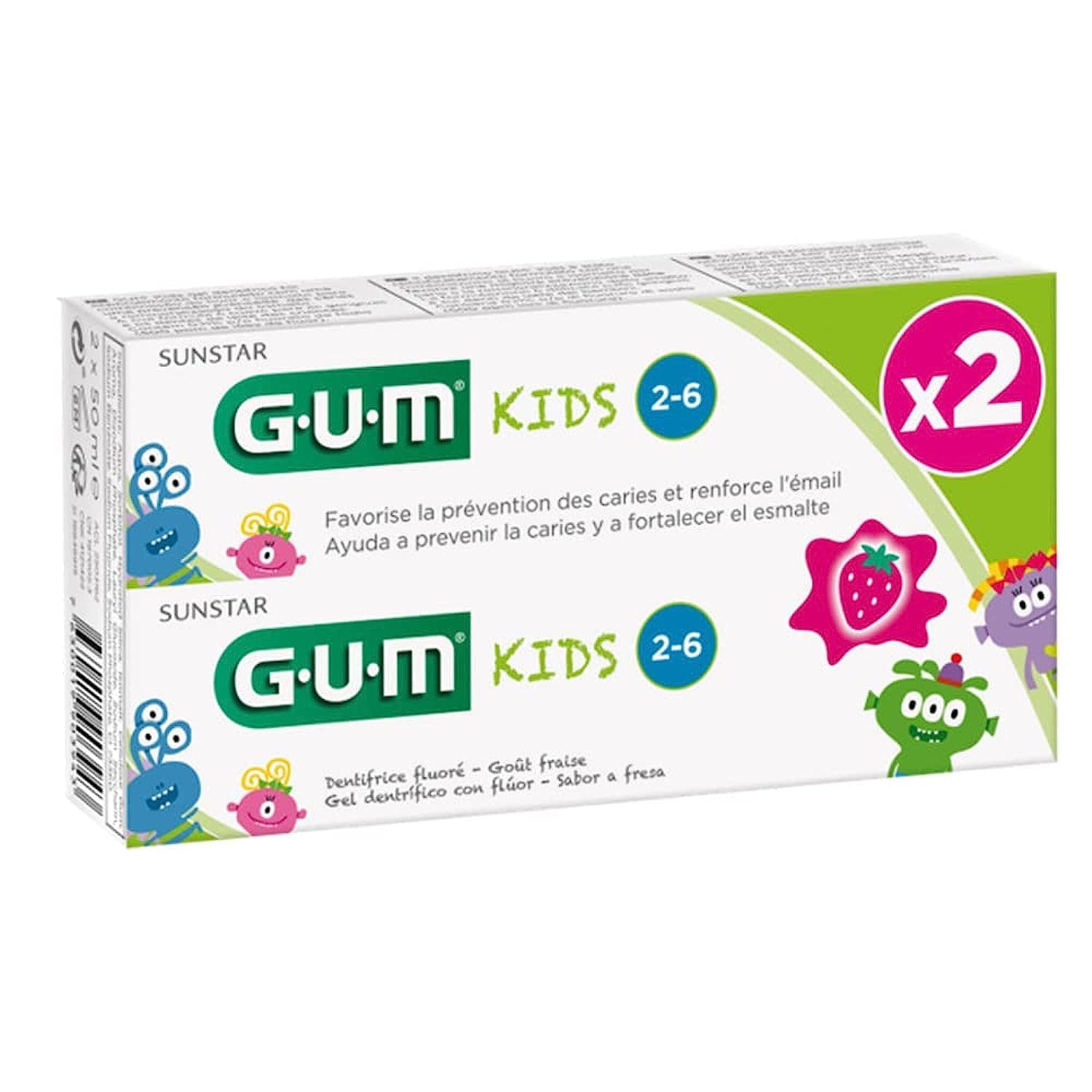 Kids Fluoride Toothpaste 3 Years and + 2 x 50ml