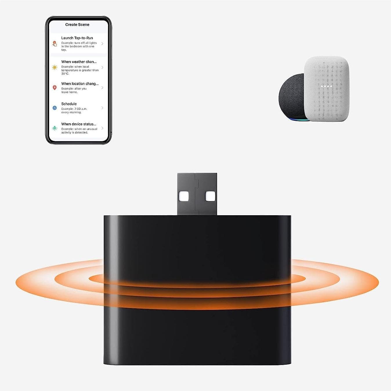 Smart Bridge Compatible with Alexa Google Phone for Tuya App Let Motorized Shades Realize Smart, Smart Bridge (Hub) (MH100)