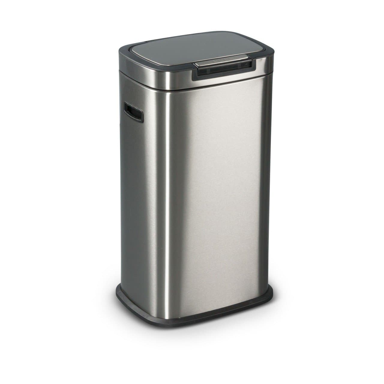 Dustbin, Rubbish Bin HELSINKI stainless steel, removable inner bin, dimensions: 38x29x67 cm (L/D/H), volume: 38 l, Trash Can