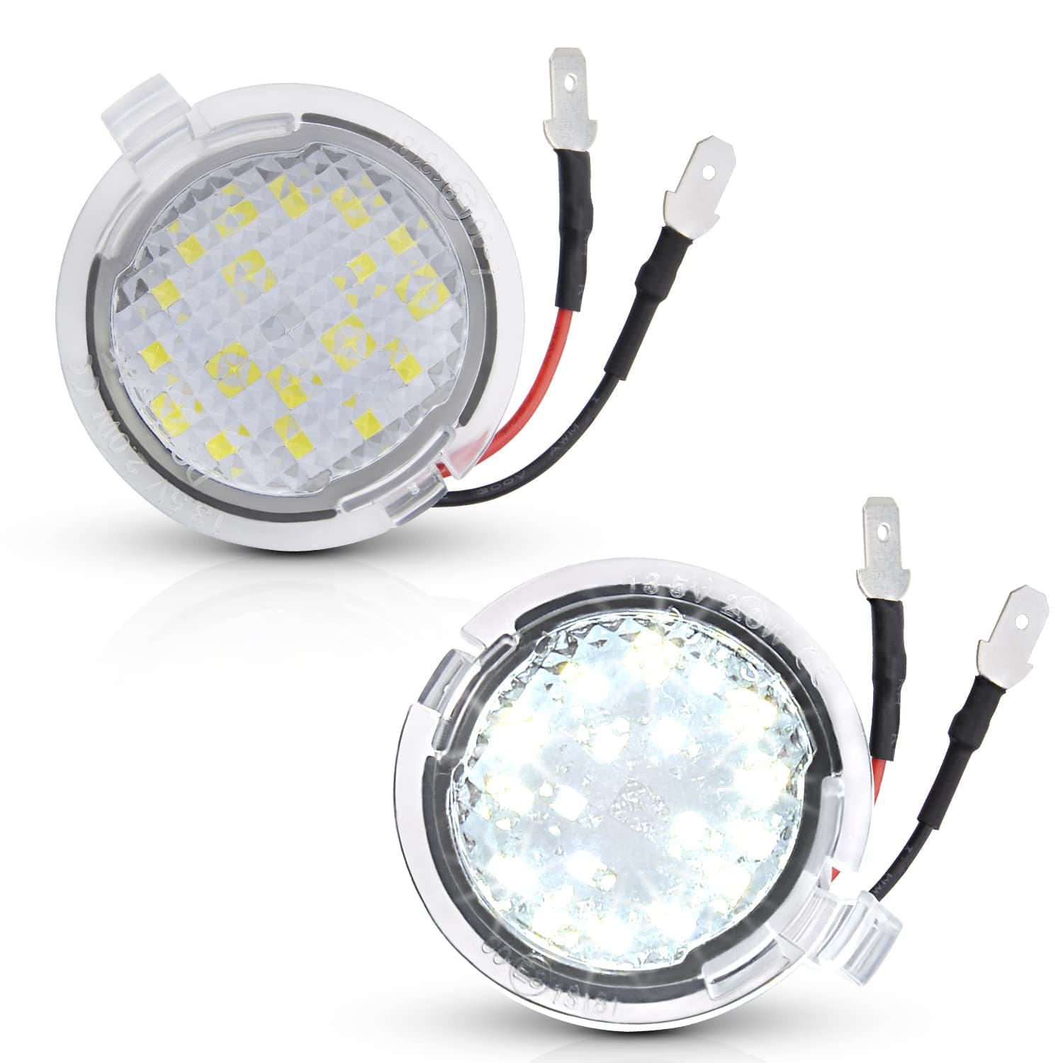 LED Side Mirror Puddle Lights Compatible with Ford F150 Explorer Edge Expedition Flex Taurus X Mirror Signal Lamp Indicator Replacement Accessories, Pack of 2