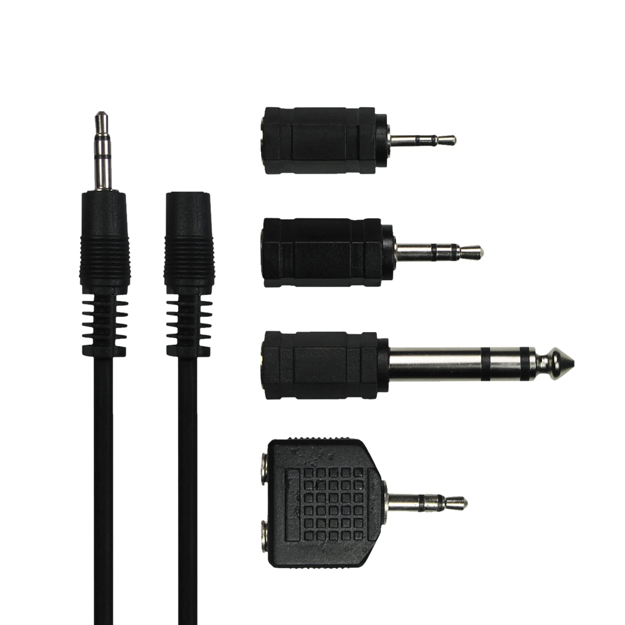 Xtreme 3.5mm Audio Adapter Kit with Cable - Retail Packaging - Black