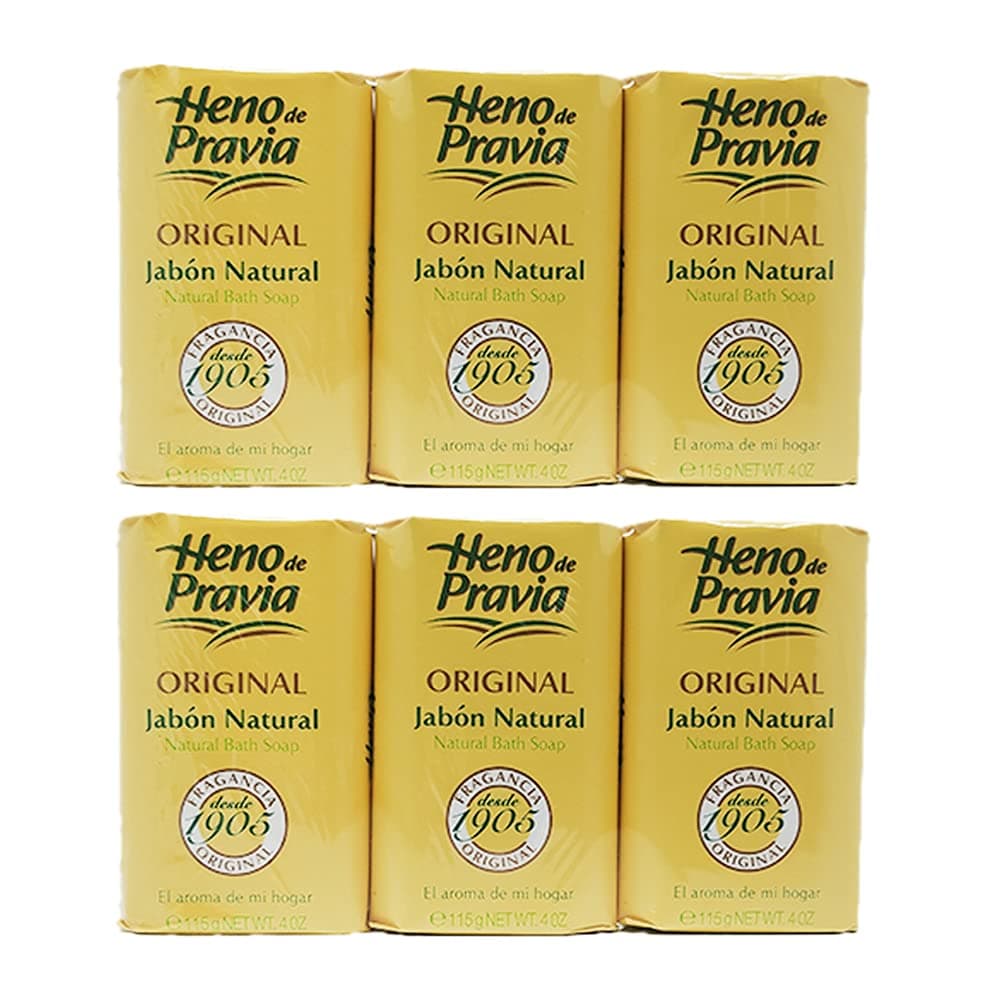 Heno De Pravia Soap LARGE 4.4 oz. Ea. ORIGINAL (6 Soaps Total)