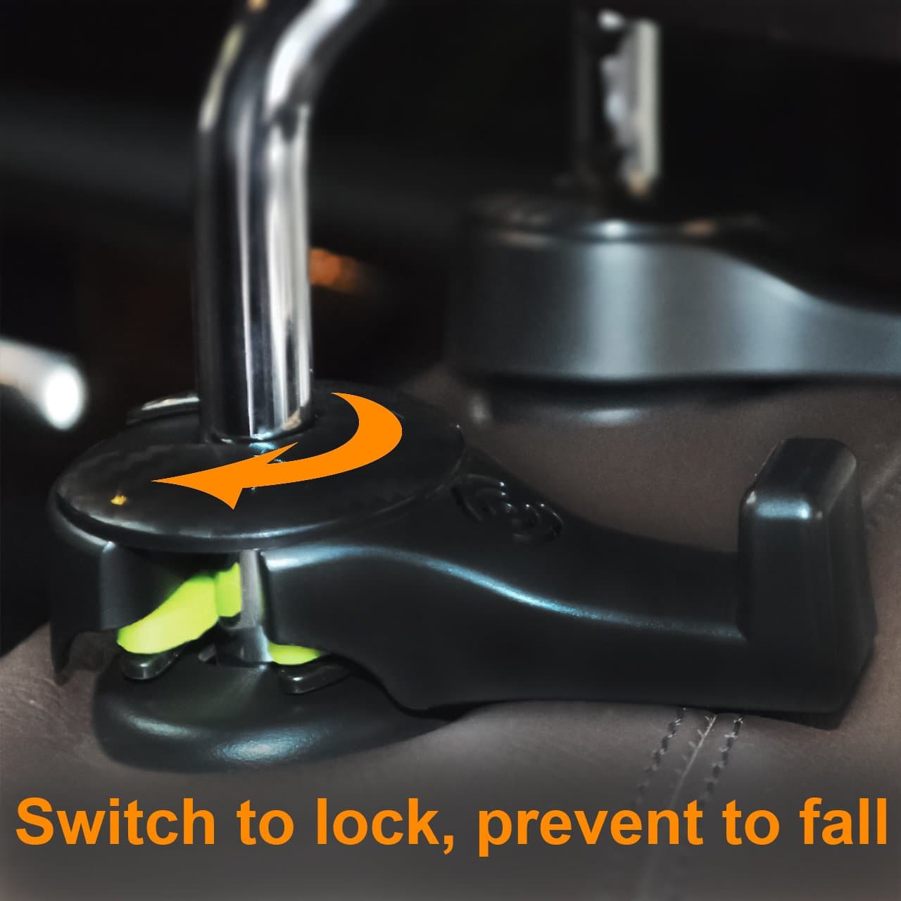 4 Pack Car Headrest Hooks, Durable Car Headrest Hanger, Rotatable, Easy Locker, Car Seat Hook For Hang Purse, Cloth, Grocery, Coats, Car Trash Bag, Hidden and Safe for Children Headrest Hanger Hook