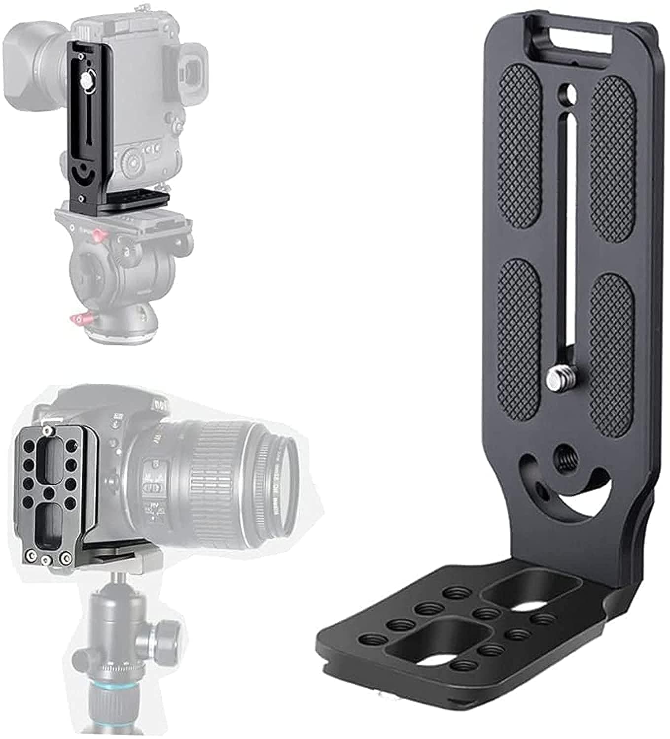 Talens DSLR Camera L Bracket Vertical Horizontal Switching Tripod Quick Release Plate Compatible with Canon Nikon Sony DJI Osmo Stabilizer Tripod Monopod