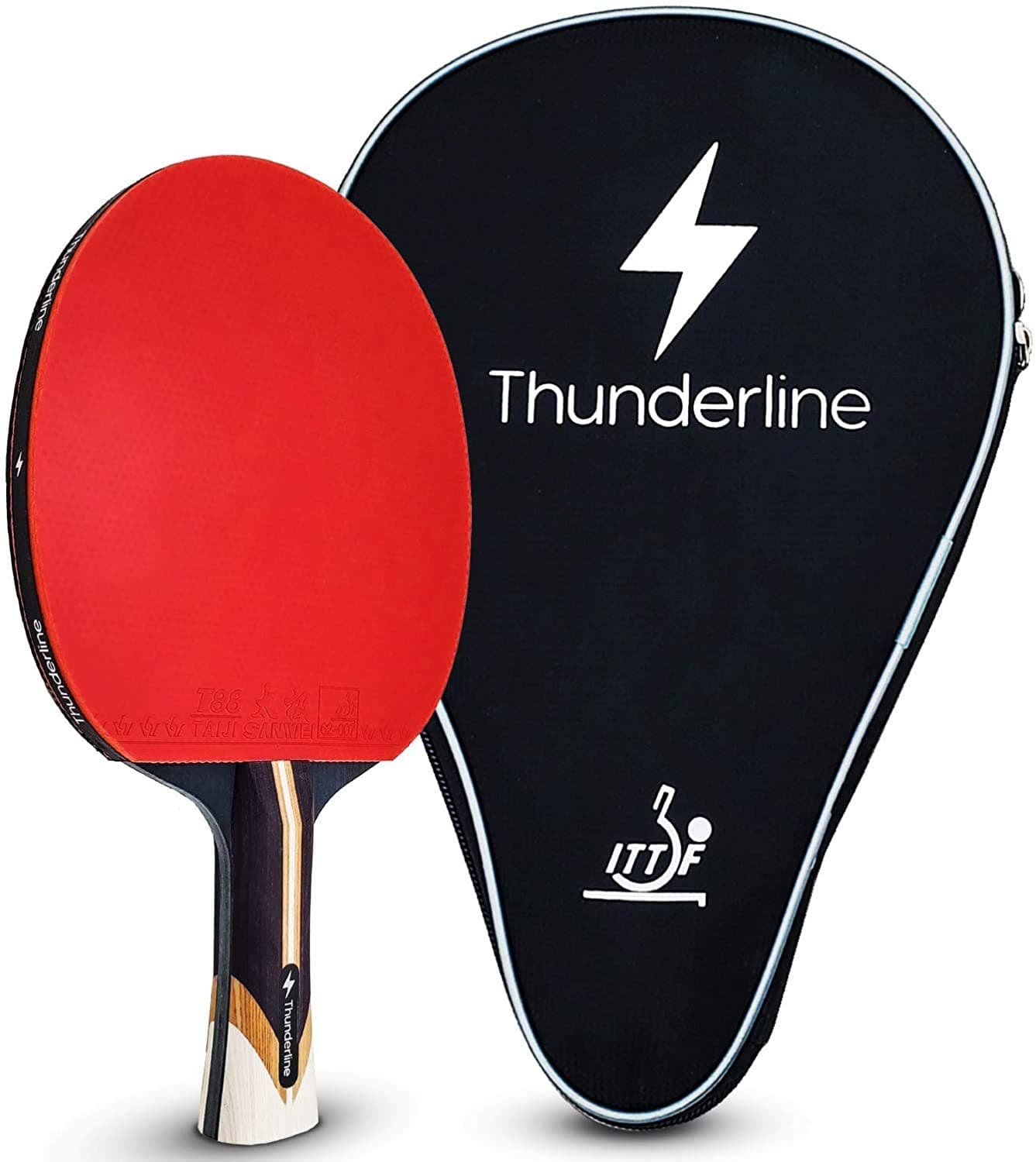 6 Star Premium Ping Pong Paddle - Bonus Professional Case - Advanced Table Tennis Racket - ITTF Approved Rubber