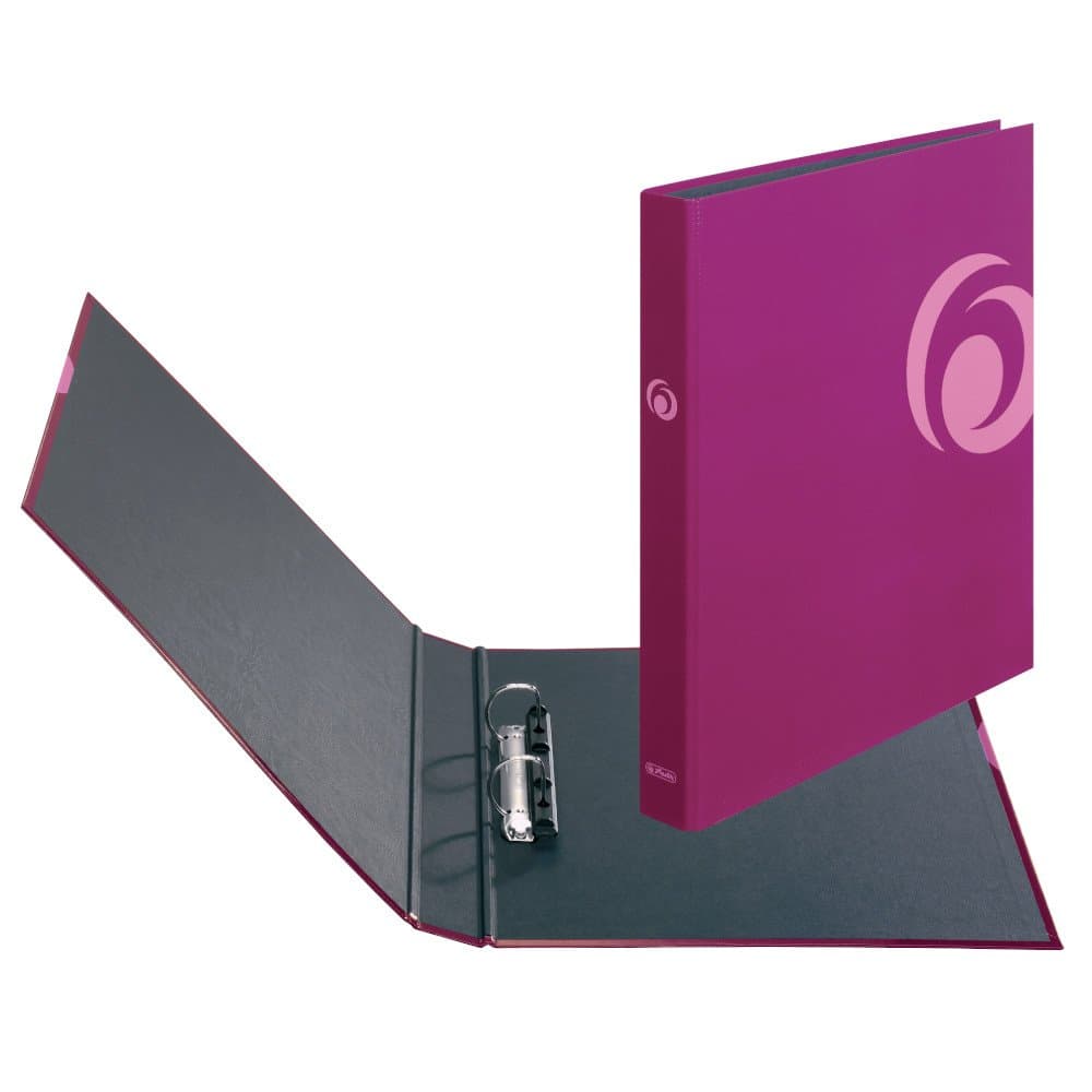 Herlitz max. File 11282407 Ring Binder 2-Ring Mechanism – A4, 25 mm, Berry Fresh, FSC Mix