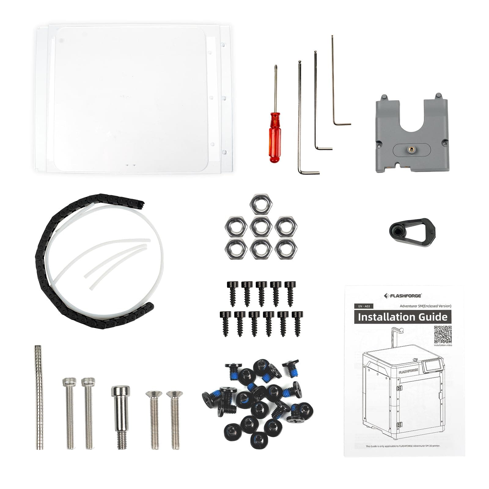 FLASHFORGE Adventurer 5M 3D Printer Enclosure kit, DIY Design, Reduce Noise, Increase Safety and Odor Isolation, Supports Printing High Temperature Filaments, Like ASA and PC