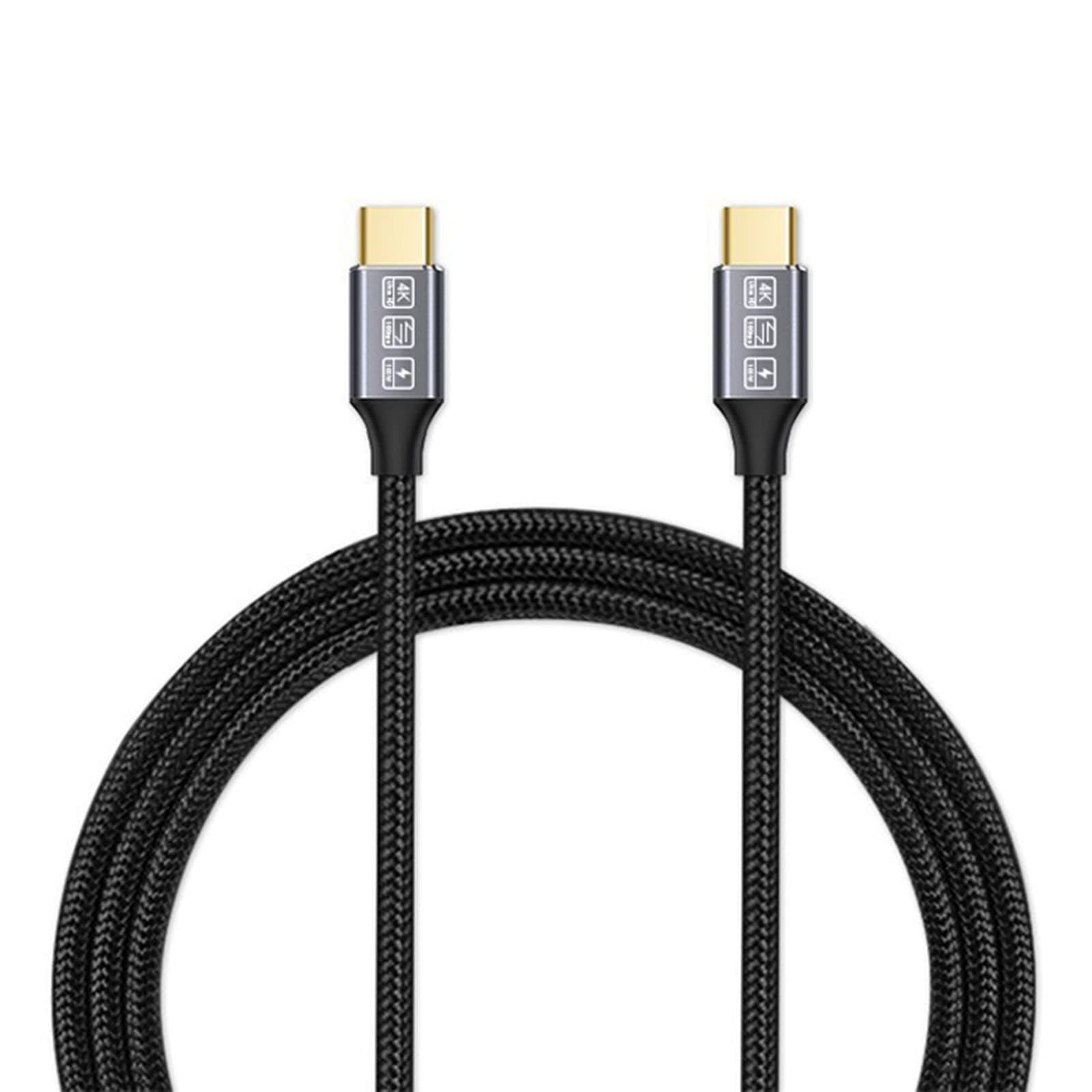 USB-C to USB-C 3.1 Gen2 Cable 10Gbps Data Transfer, 100W 20V/5A 3.3ft USB Type C PD Fast Charging Cable 4K Video Output Compatible with Thunderbolt 3, iPad Pro, MacBook Pro, Galaxy S21 1M