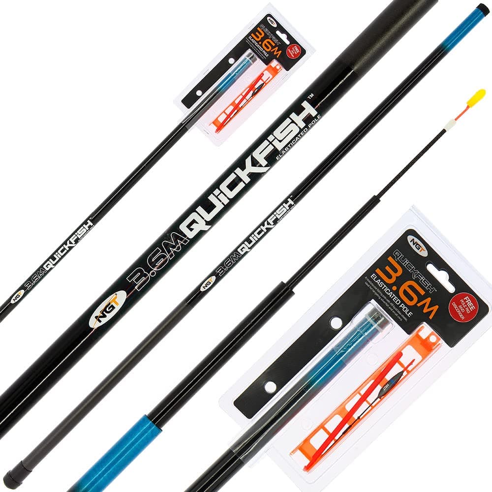 Quickfish 1ft. 3.6m Rod Pole Elasticated Combo with Rig & Disgorger Carp Fishing
