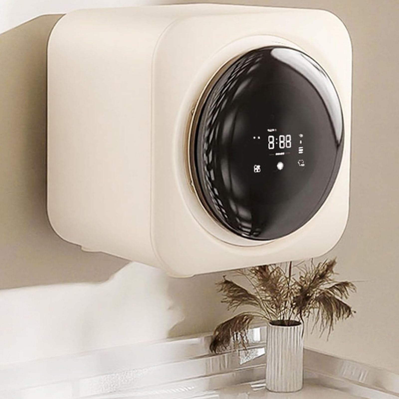 170w/3.5l Mini Automatic Washing Machine, Intelligent Roller Washing and Drying, Wall-Mounted/Desktop Integrated Washing Machine, Front Loading Compact Clothes Dryer,Wallhanging