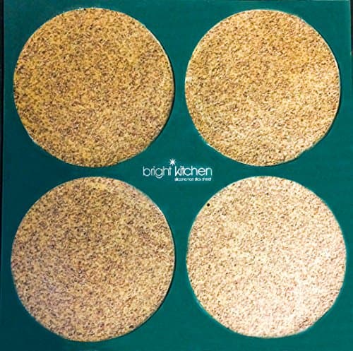 Dehydrator Mold Shape Circle Crust + 3 Flat Drying Sheets Silicone Mat for Excalibur Dehydrating 14" x 14" Raw Tortilla Cracker Cookie Pizza Drying Bright Kitchen Brand