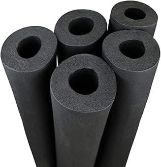 Water Pipe Insulation Tubing 3/4" 1" 1-1/4" 1-1/2" 2" 2-1/2" 3" 3-1/2" 4" Inner Diameter Foam Tube Insulation for 0.79"/1.18" Thick Wall Insulation Lagging Wrap (0.79", ID 1-1/2")