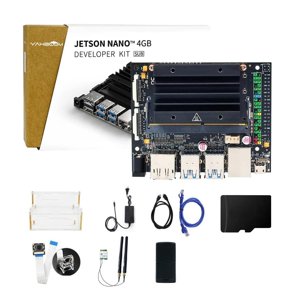 Jetson NANO 4GB B01 Developer Kit (SUB) with Official Jetson Module Artificial Intelligence Programming Robotic CE ROHS (Wifi Kit)