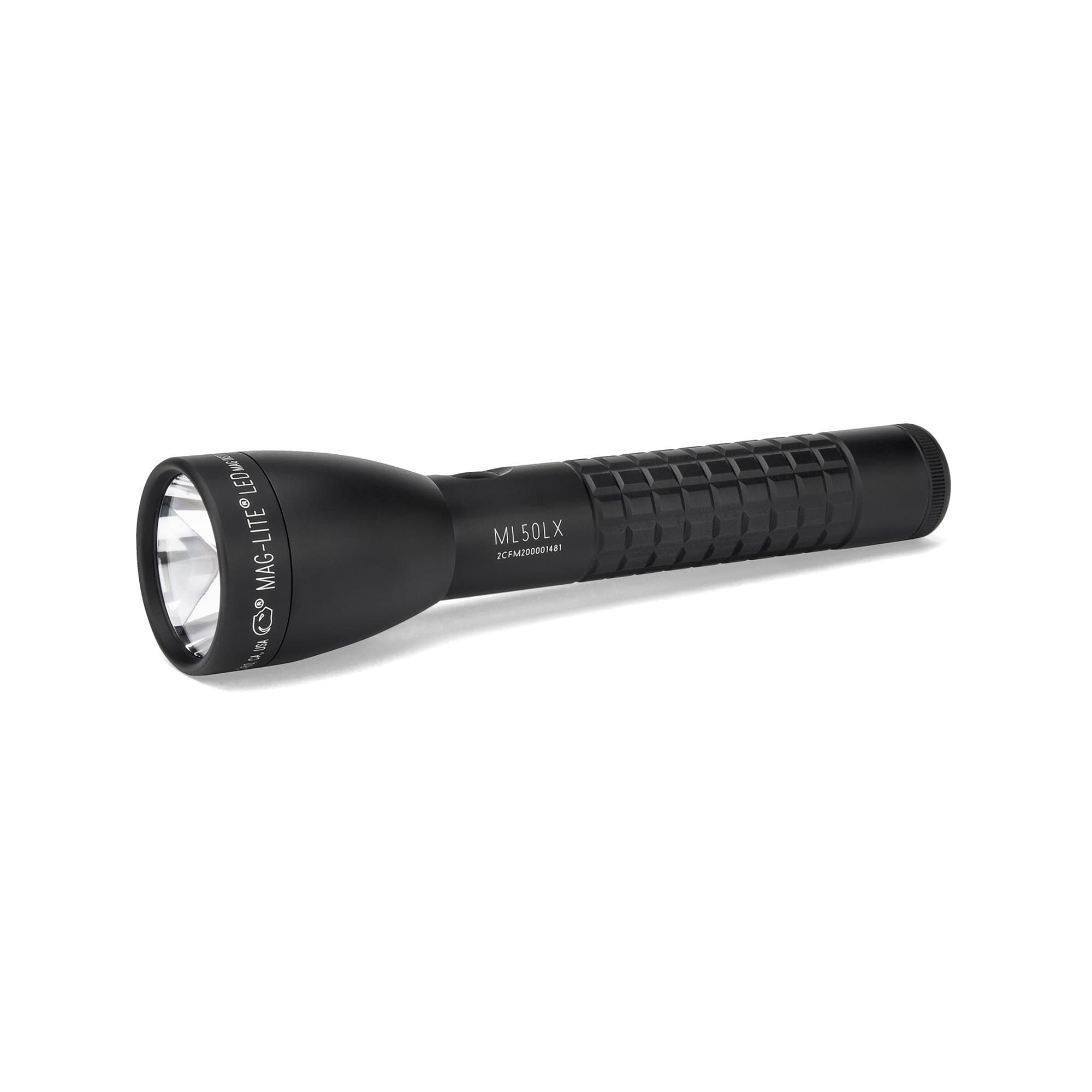 ML50LX 3-Cell C LED Flashlight, High Lumen Output, Adjustable Beam, Water-Resistant, Multi-Mode Lighting – Black